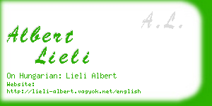 albert lieli business card